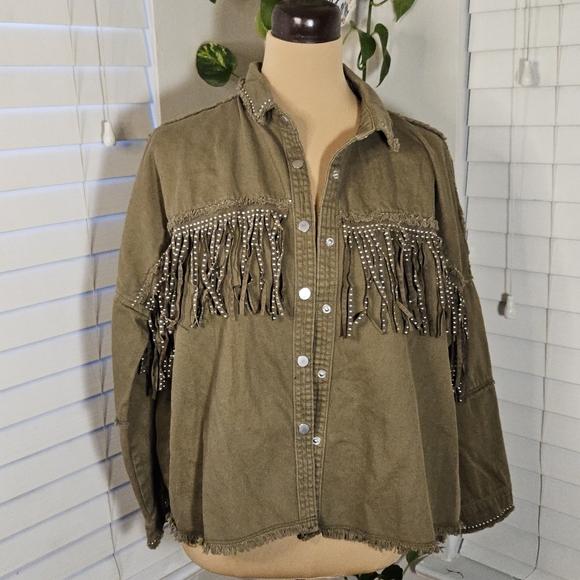Zara Fringe Jacket - Picture 1 of 5
